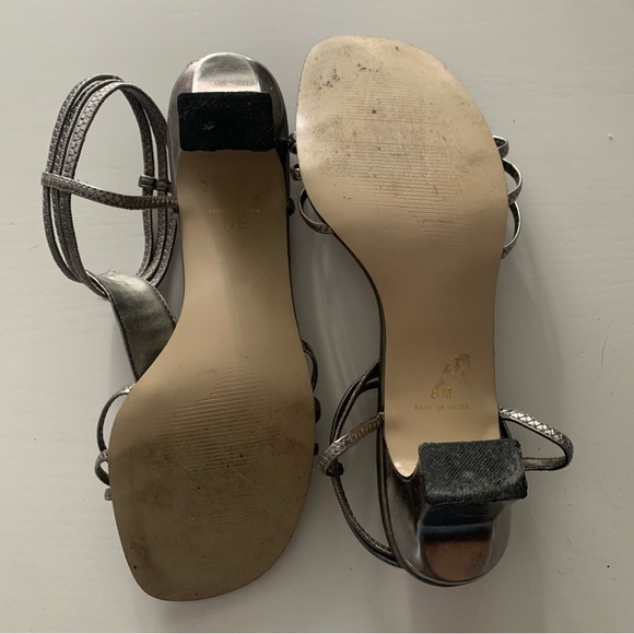 Pierre Dumas heels | Size 8 | Chunky short heel | Silver straps | Comfortable - Picture 5 of 6